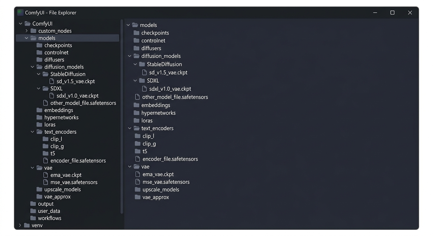 ComfyUI folder structure