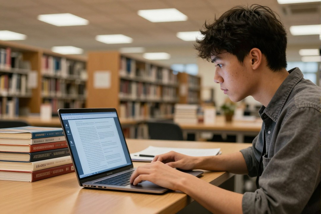 Student using NotebookLM