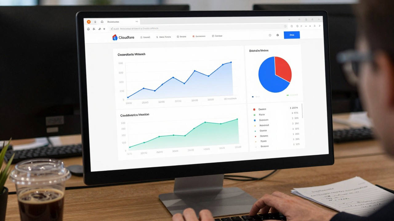 Cloudflare traffic analytics dashboard
