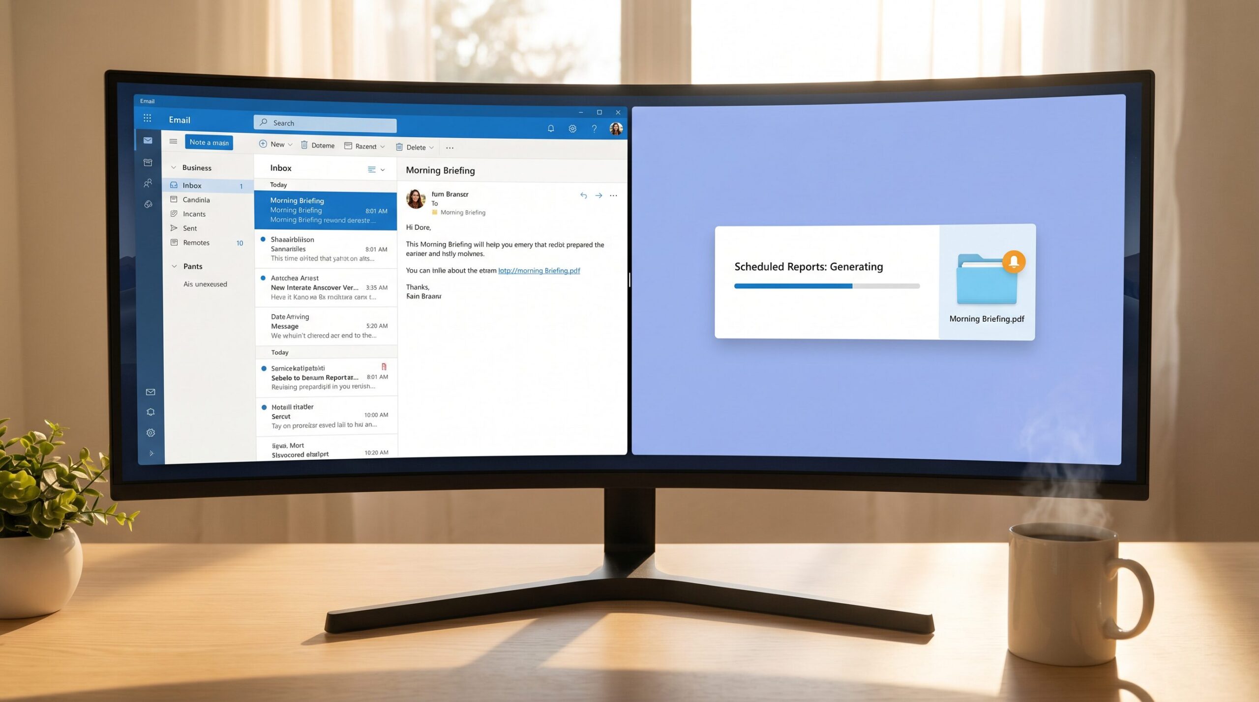 Automated morning briefing workflow