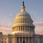 US Capitol building with AI circuit patterns, sovereign wealth fund concept