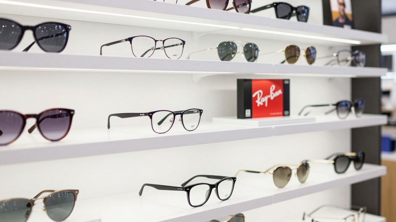 Ray-Ban Meta smart glasses on retail display shelf