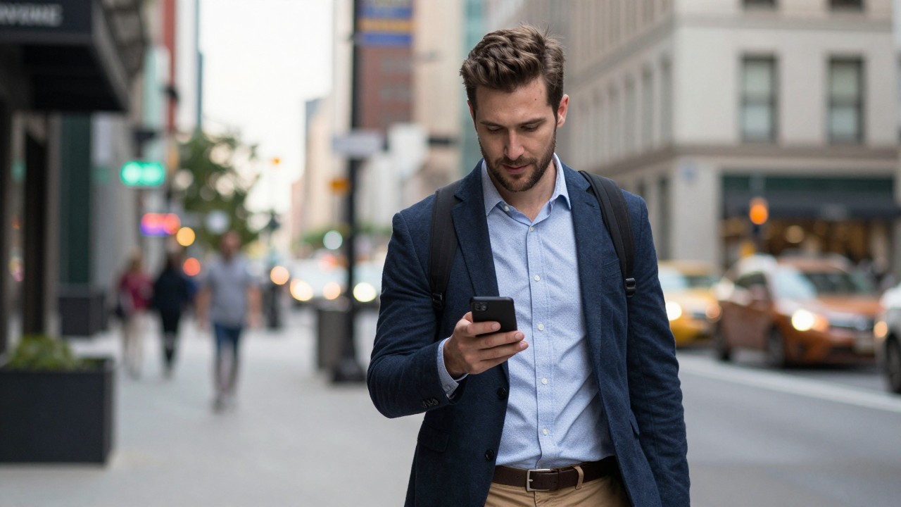 Professional checking mobile notification for AI workflow approval